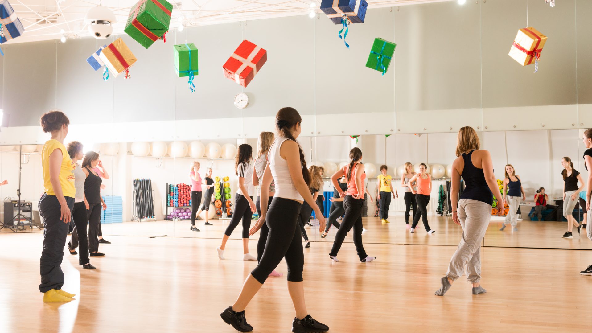 MOSCOW, RUSSIA - December 13, 2012 - Dance class for women at fitness centre